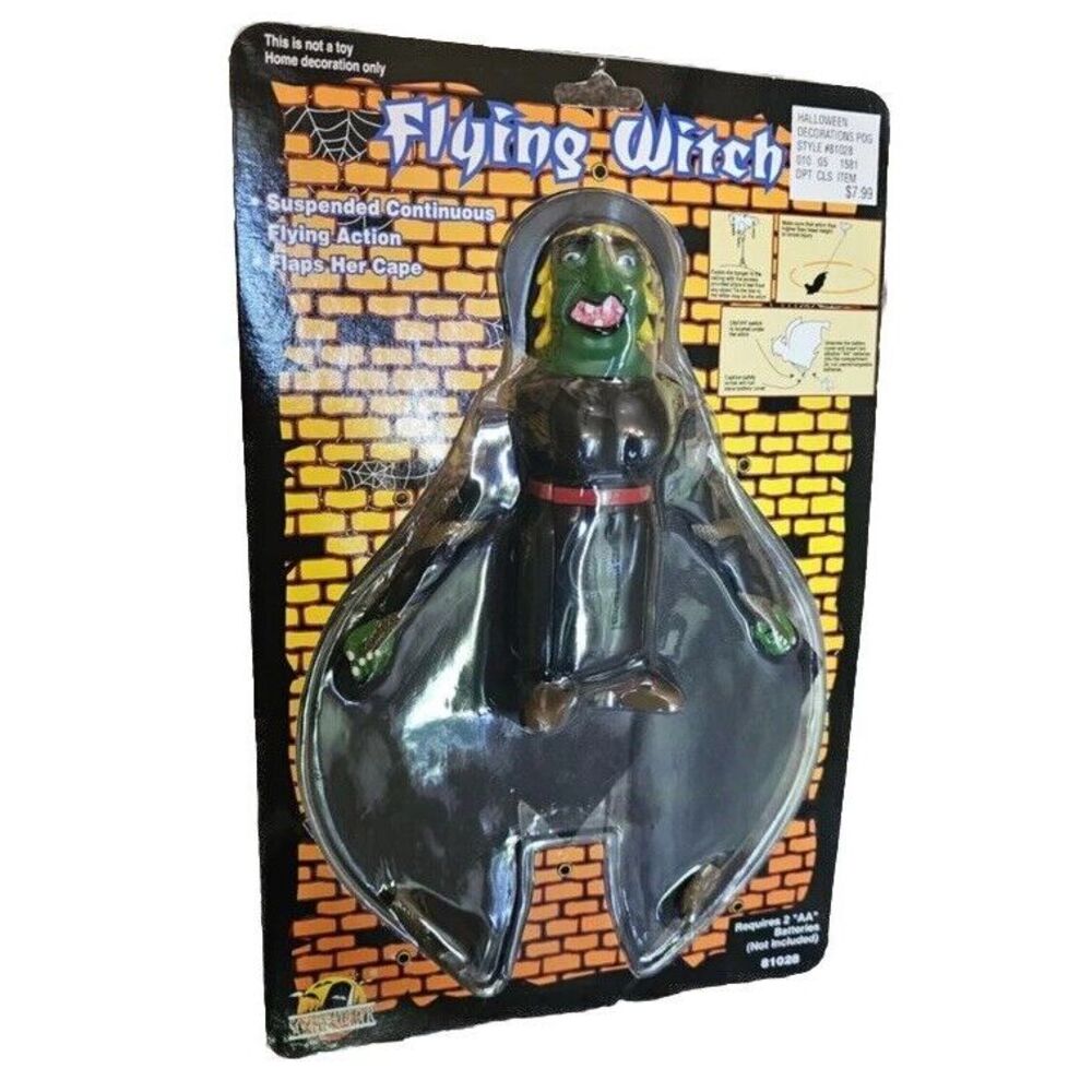 Vintage Toy Halloween Scarewear Flying Witch‎ Haunted Decor Brand New Spooky